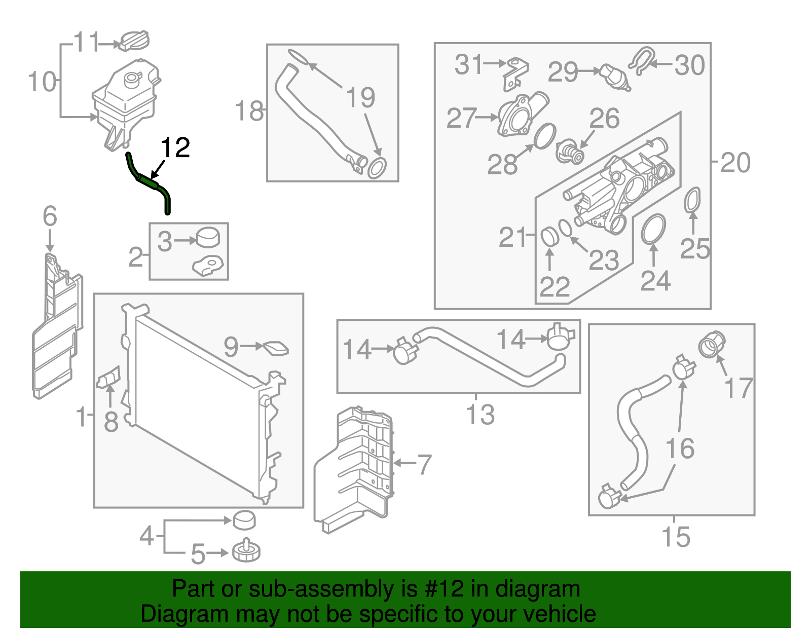 Reservoir Hose - Kia (25450-2T000)
