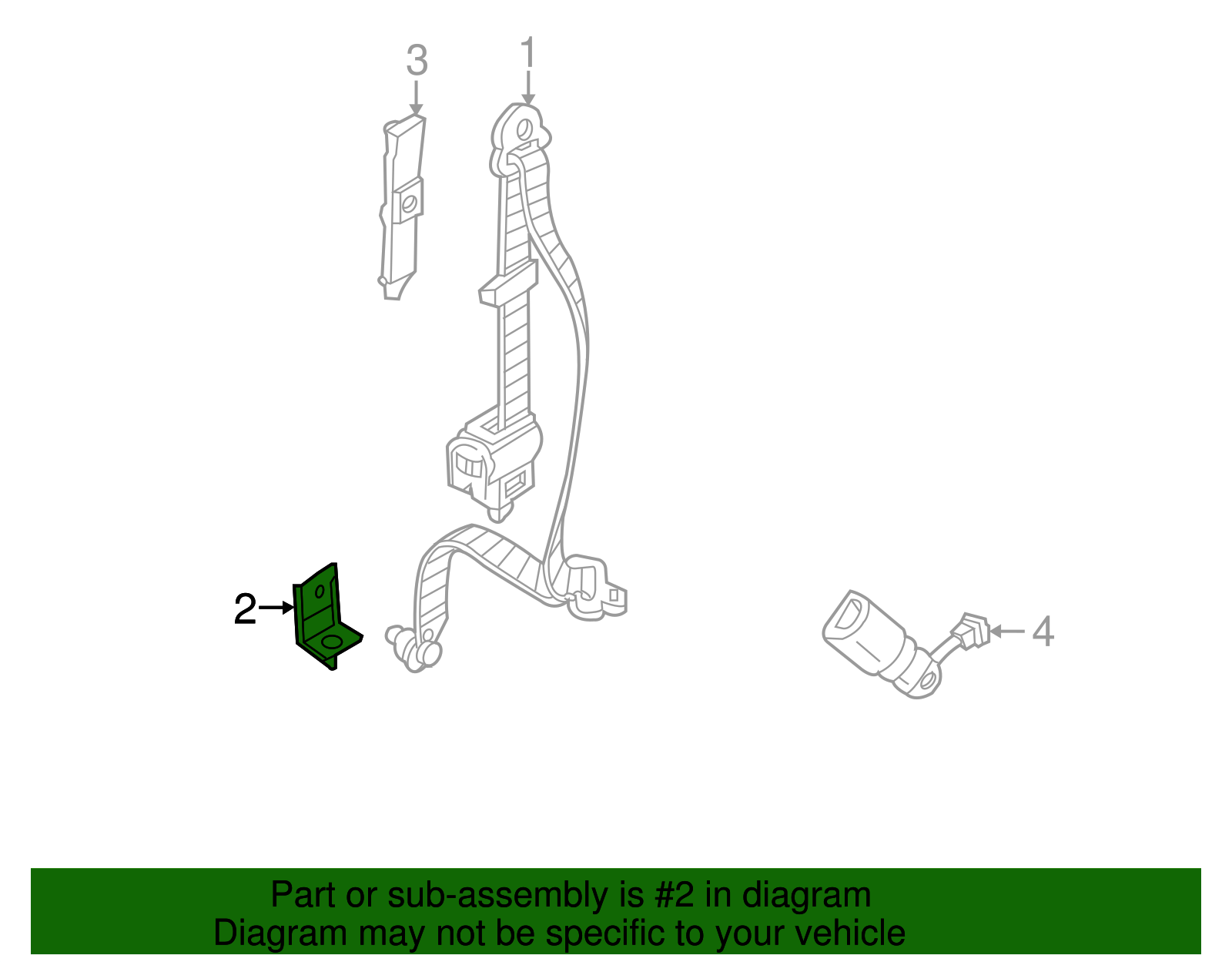 Belt & Retractor Bracket - Kia (89833-4D100)