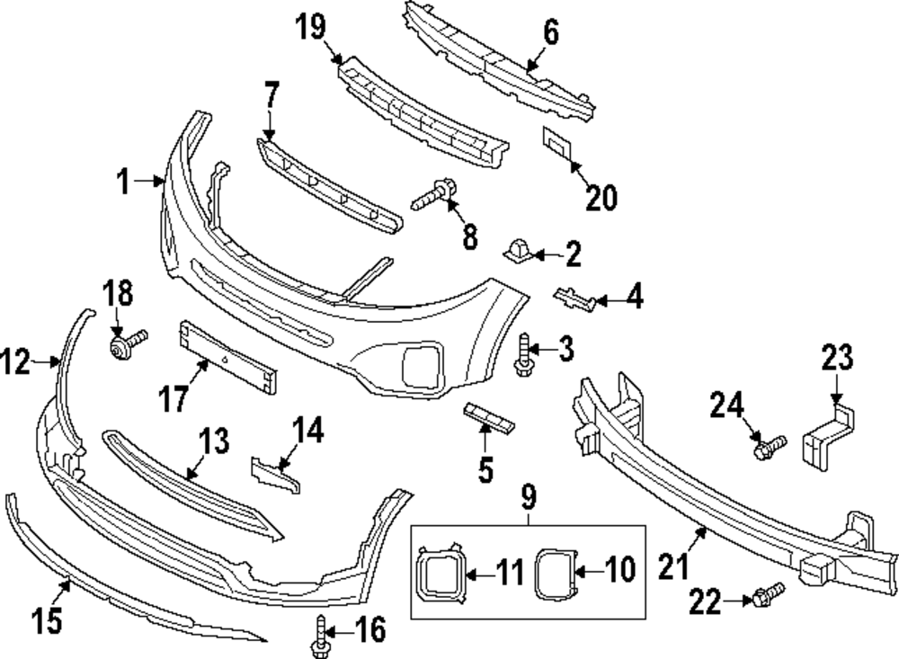 Lower Grille - Kia (86561-1U700)