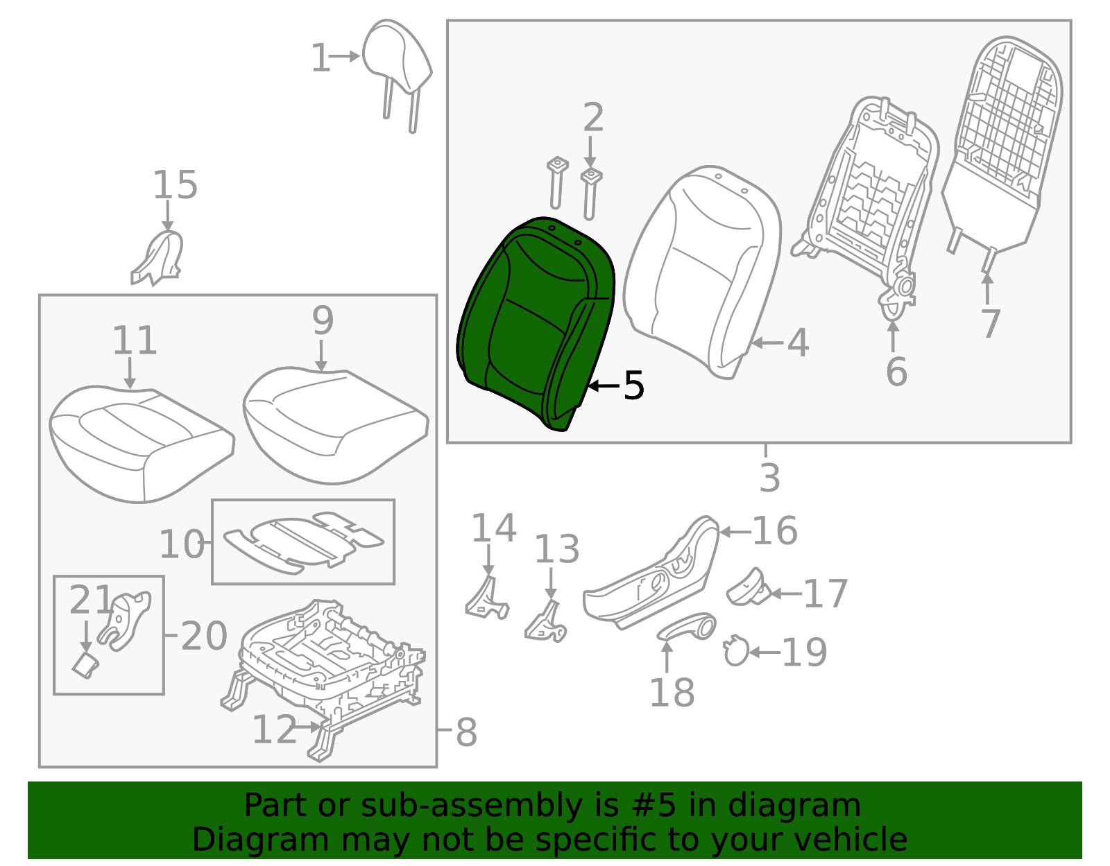 Seat Back Cover - Kia (88360-B2330KHV)
