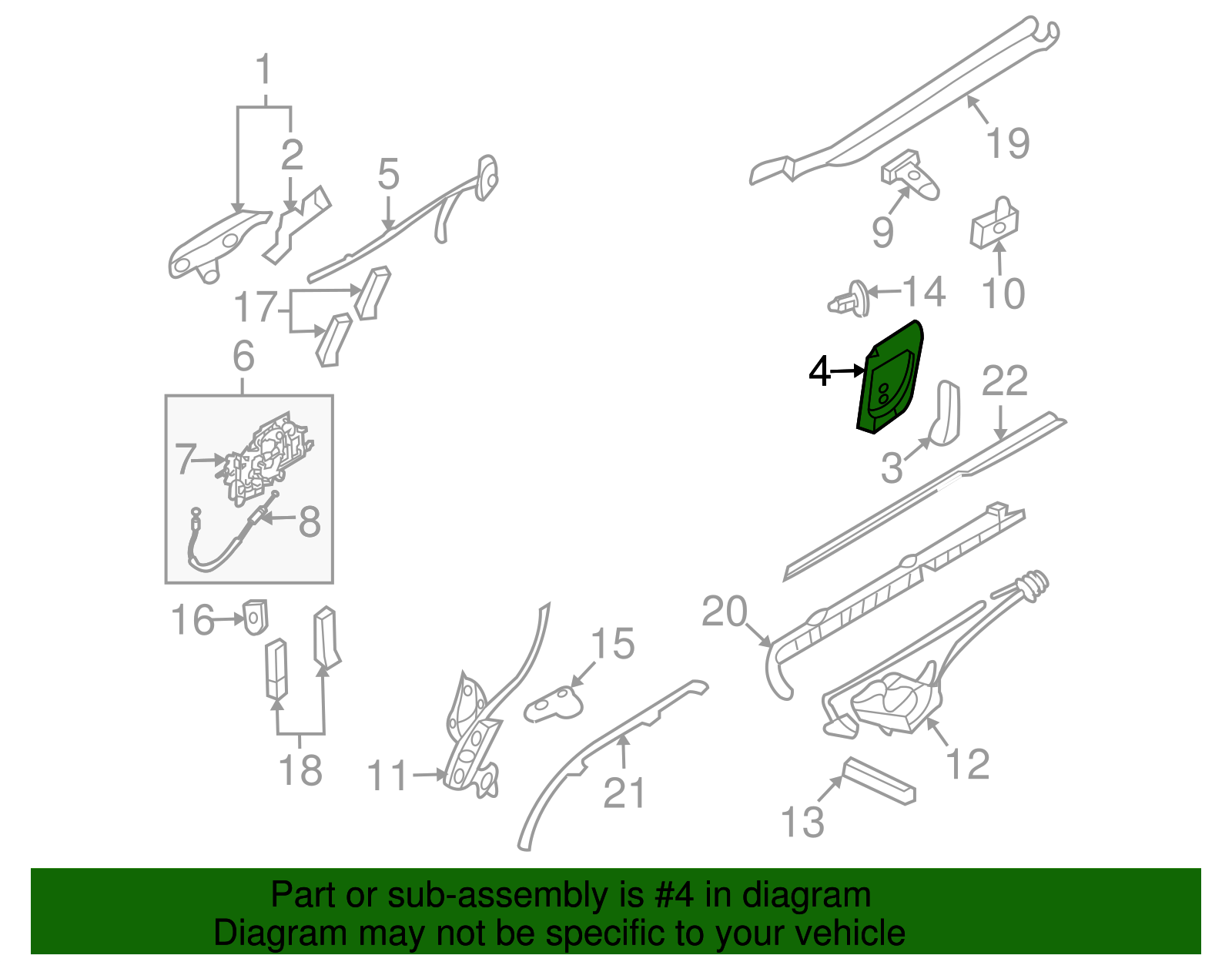 Handle Bezel - Kia (83613-4D000DP)