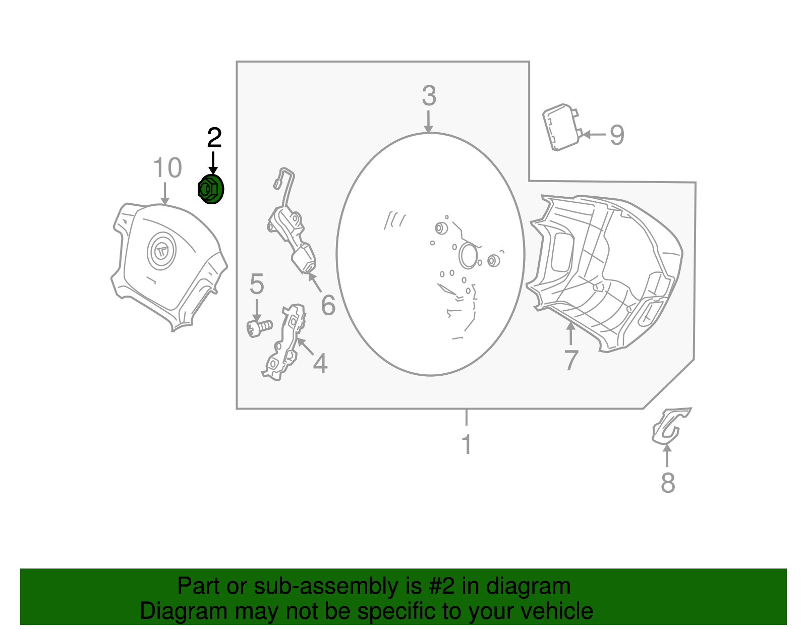 Steering Wheel Nut - Kia (56195-2F000)