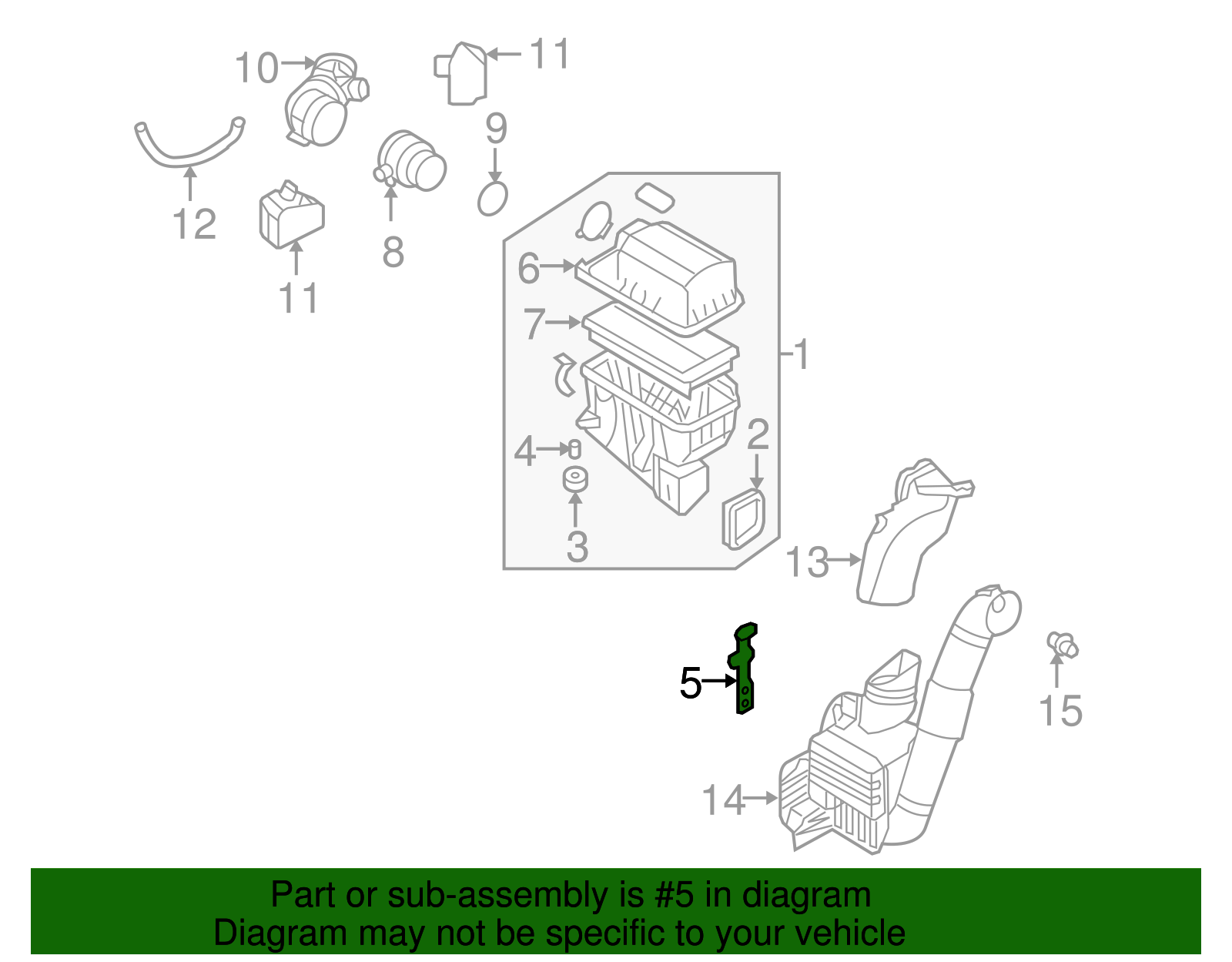 Air Cleaner Assembly Mount Bracket - Kia (28184-4D200)