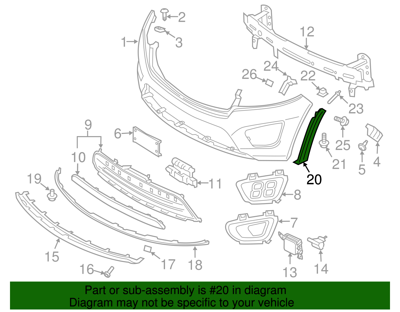 Molding Extension - Kia (86586-C6200)