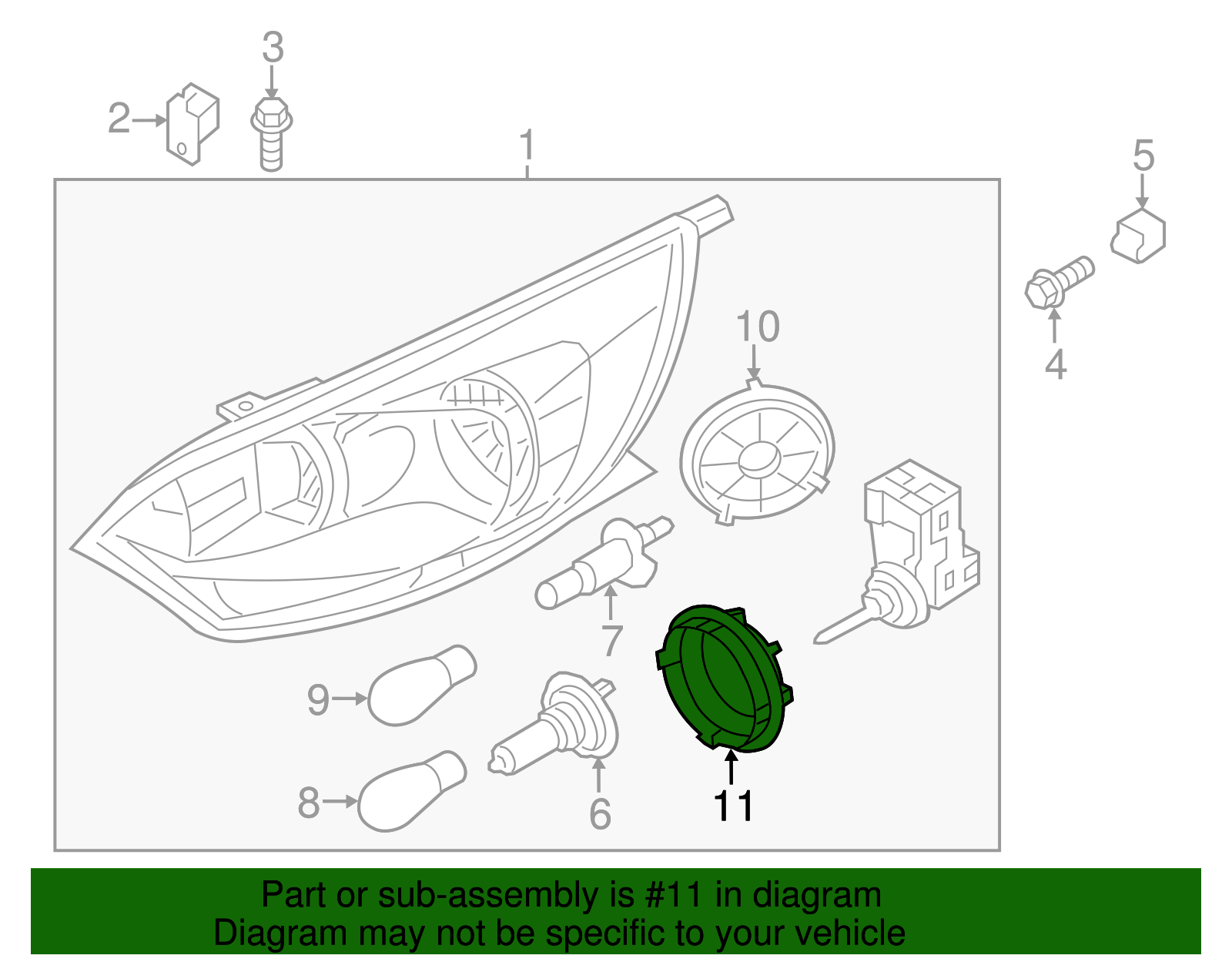 Dust Cap - Kia (92140-1W200)