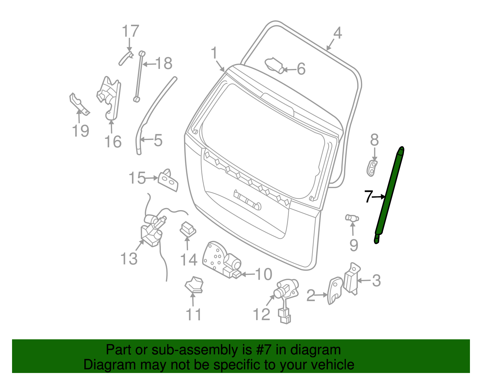 Support Cylinder - Kia (81771-4D010)
