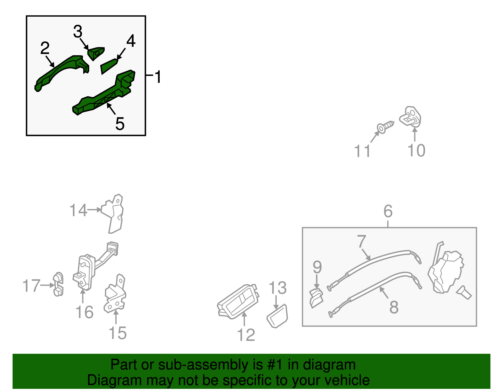 Handle, Outside - Kia (83650-3R010)