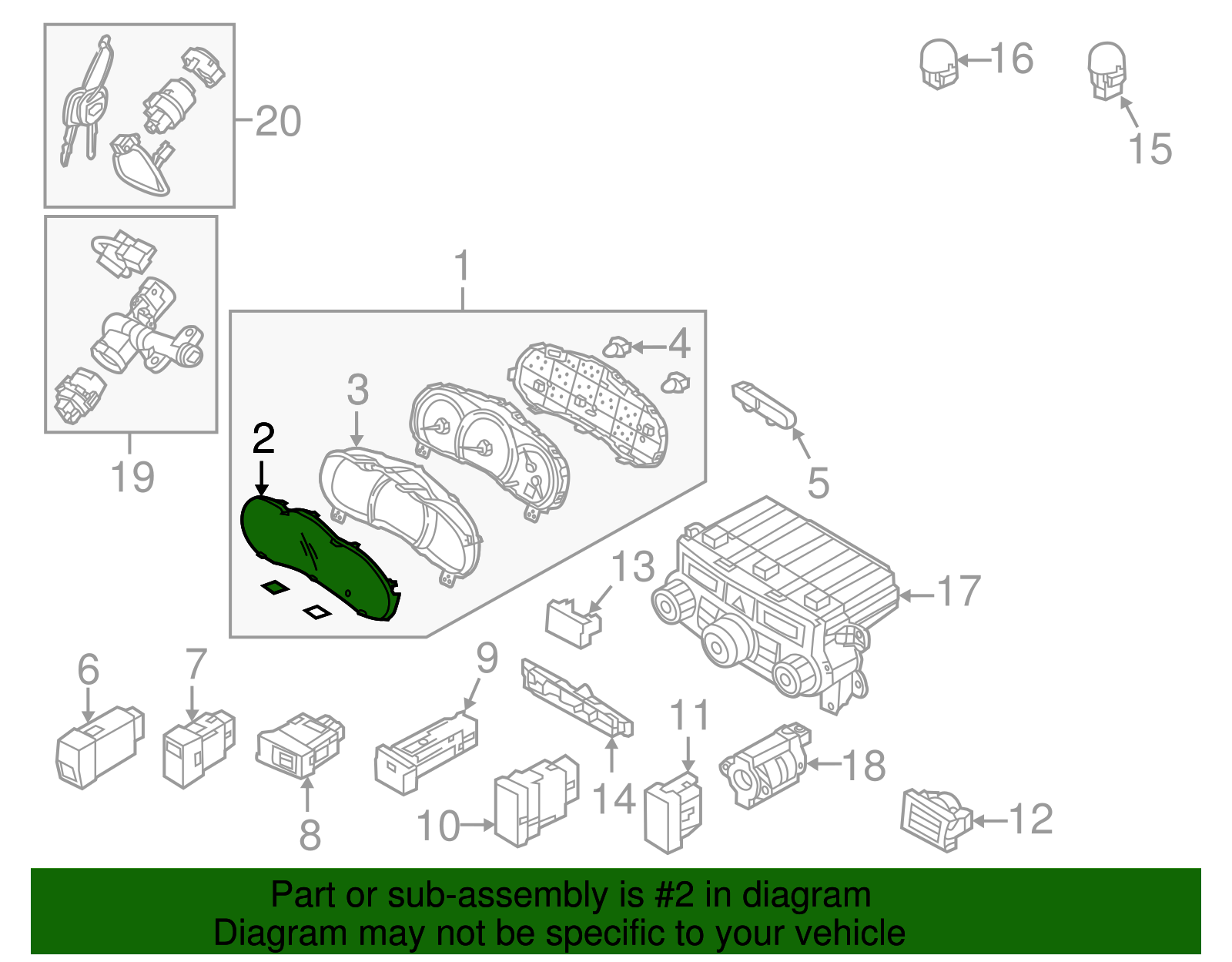 Cluster Lens - Kia (94360-4D215)