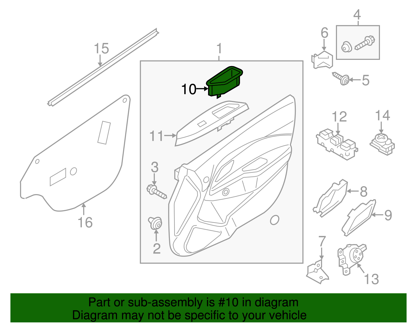 Pull Handle - Kia (82731-1W000DCM)