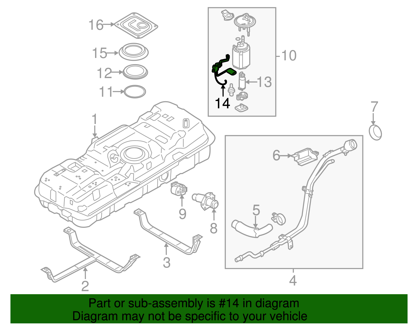 Fuel Gauge Sending Unit - Kia (94460-4D700)
