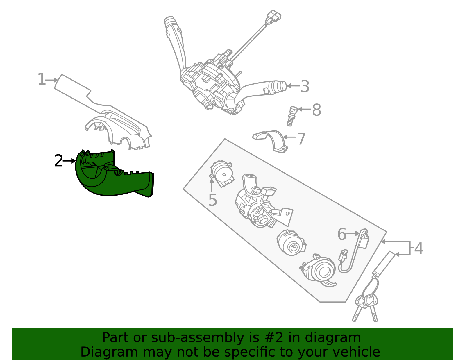 Lower Column Cover - Kia (84852-L0100WK)