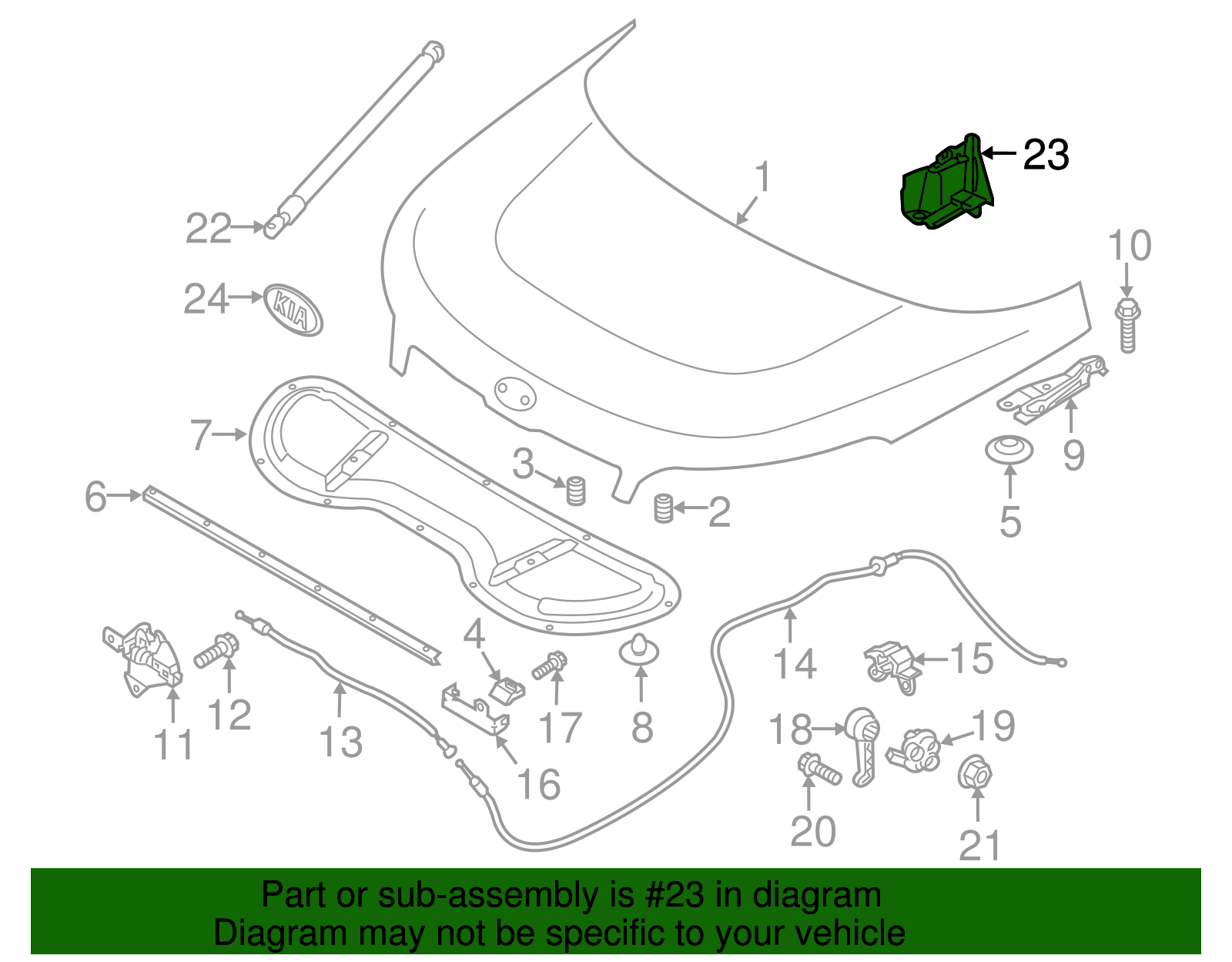 Hinge Cover - Kia (86447-B2000)