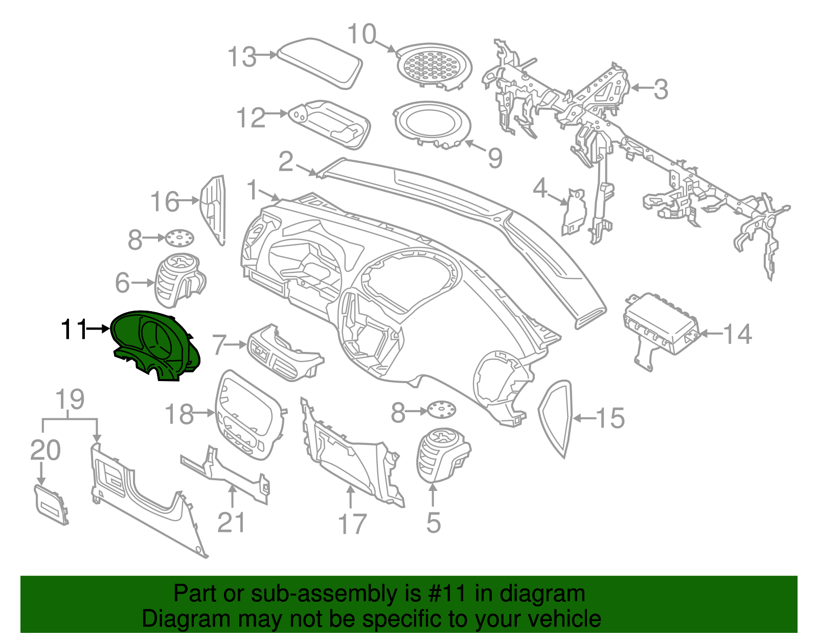 Cluster Panel - Kia (84830-B2100EQ)