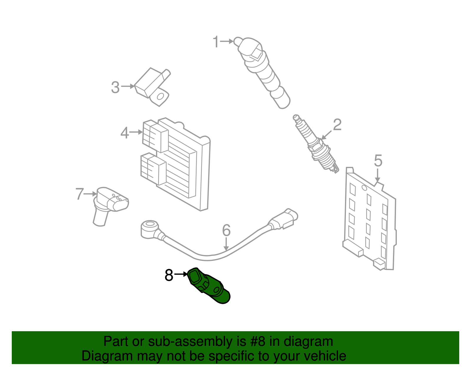 Engine Crankshaft Position Sensor - Kia (39310-3C100)
