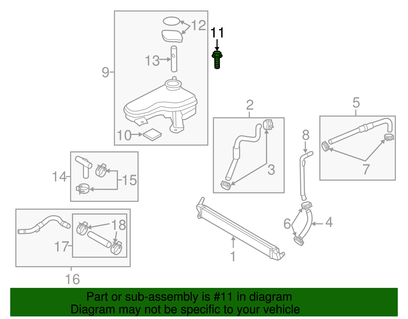 Drive Motor Inverter Coolant Reservoir Bolt - Kia (11253-06206B)