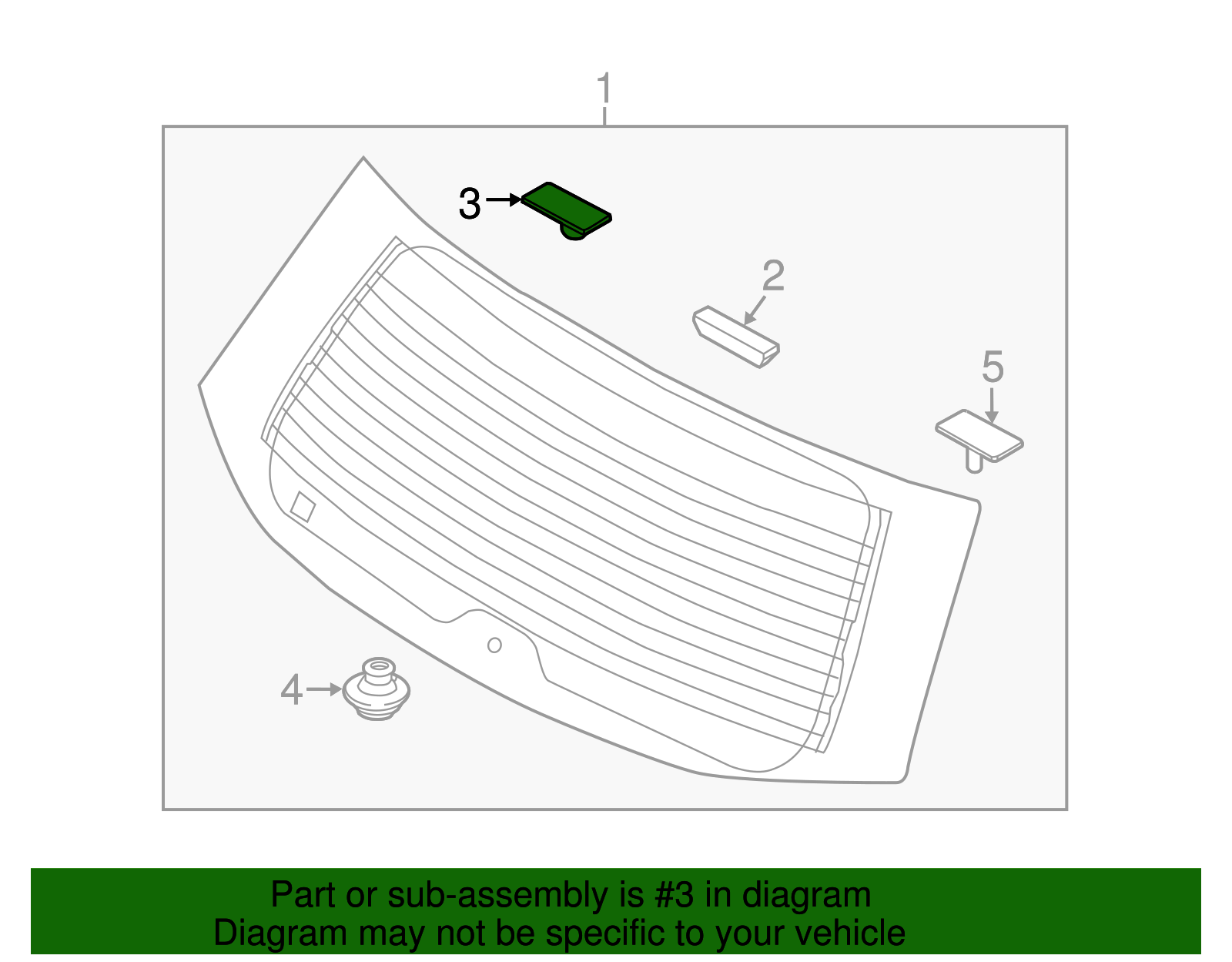 Lift Gate Glass Pad - Kia (86114-2L000)