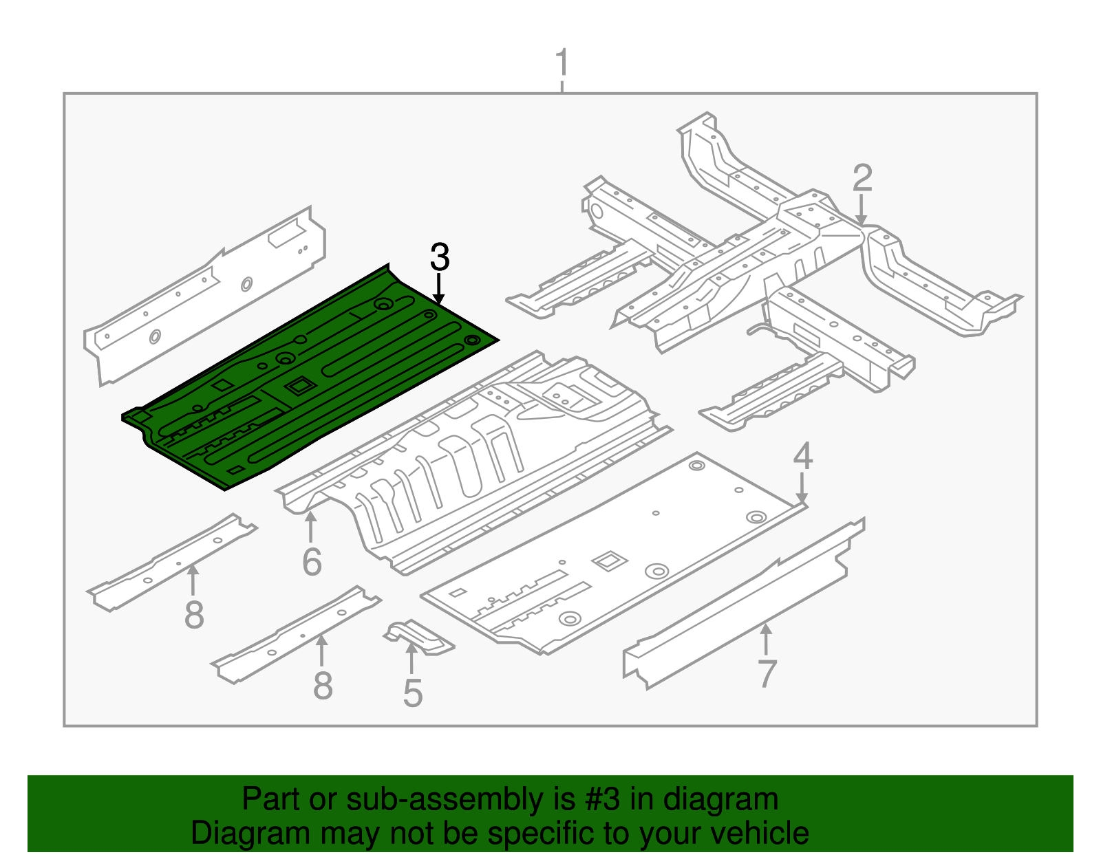 Floor Pan - Kia (65121-B2000)
