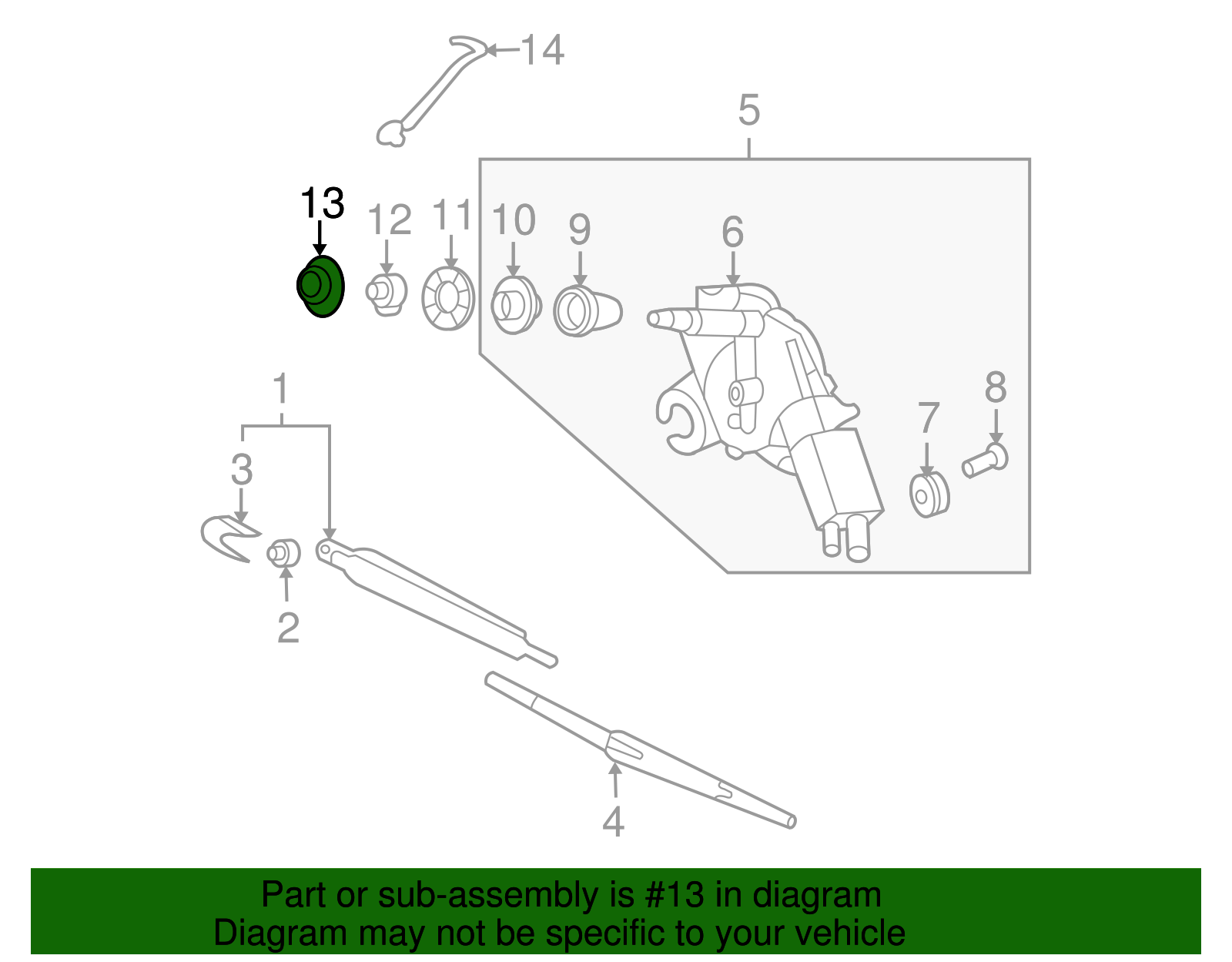 Wiper Motor Cover - Kia (98712-4D000)