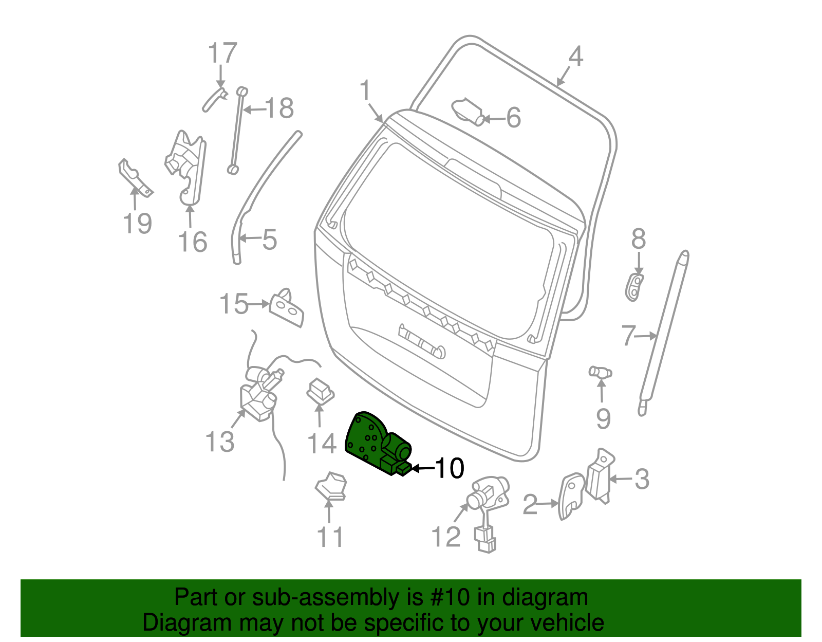 Latch Actuator - Kia (81230-4D100)