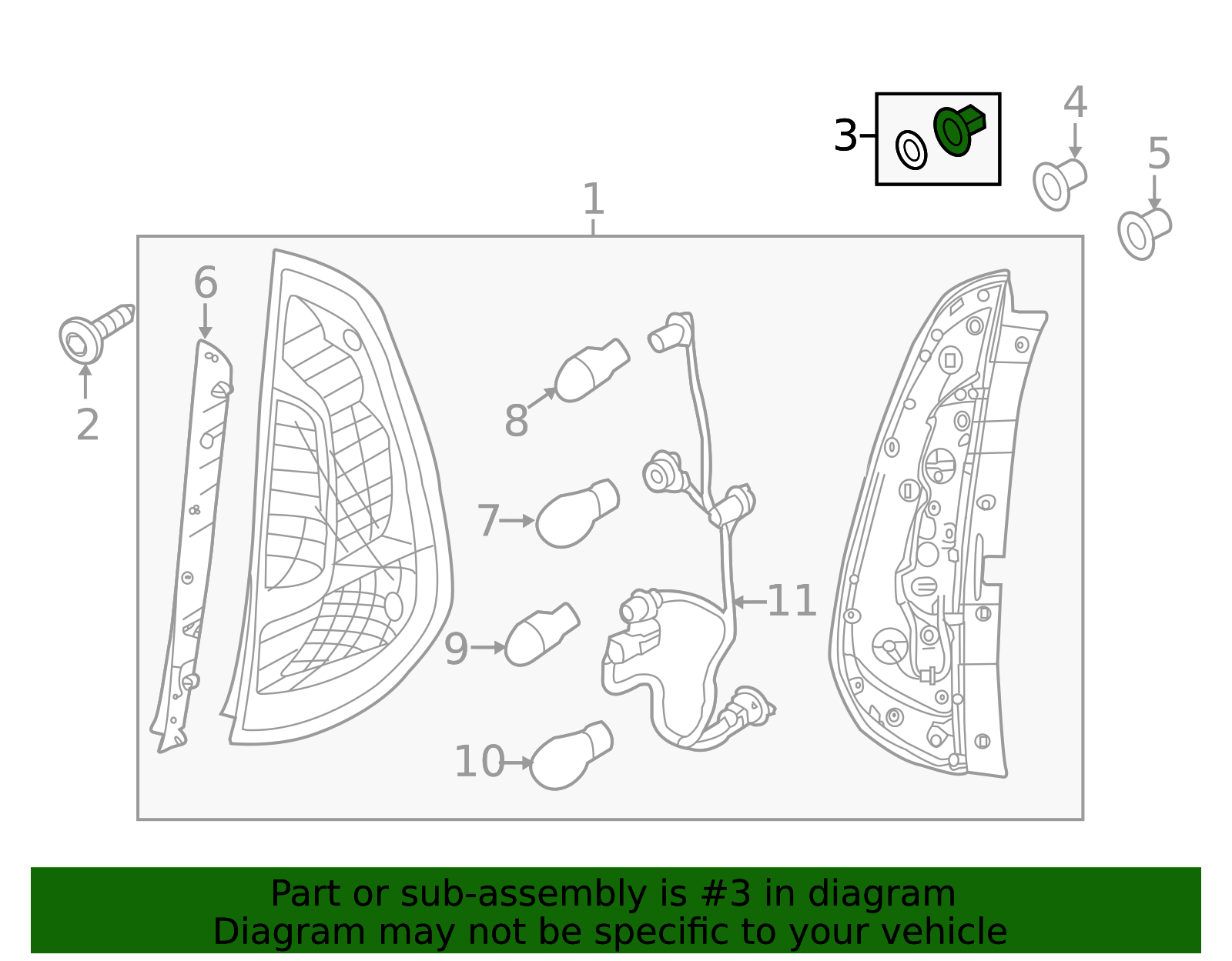 Tail Lamp Assembly Retainer - Kia (85714-1G000)