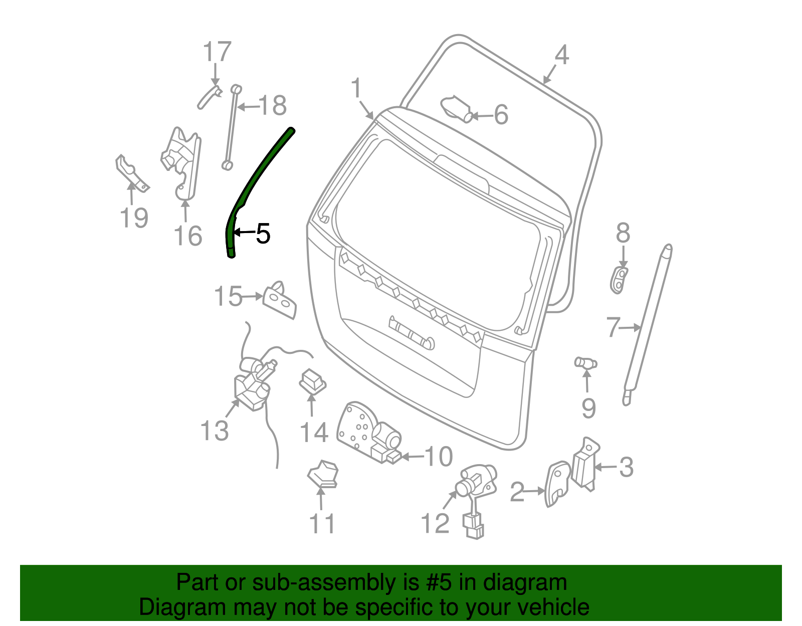 Gate Weather-Strip - Kia (83130-4D100)