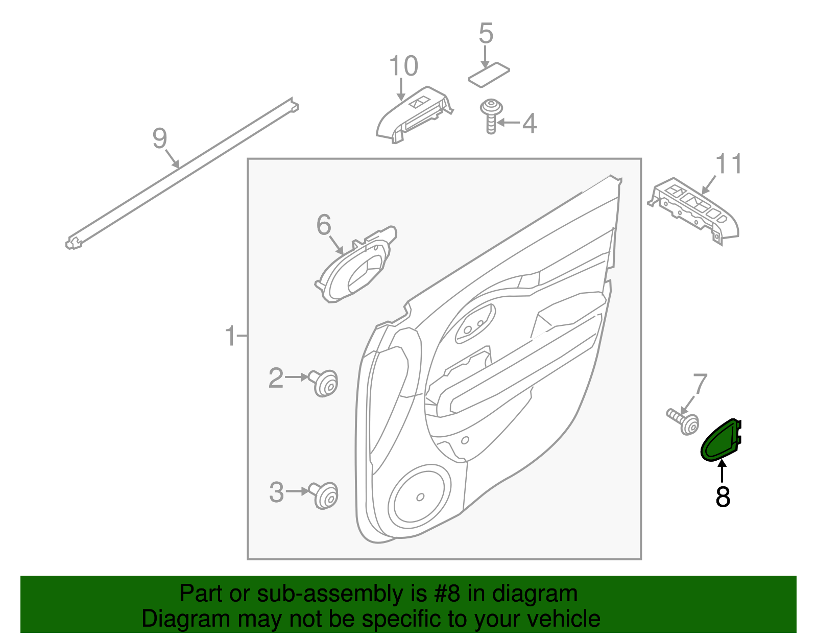 Handle Bezel - Kia (82629-B2000GA3)