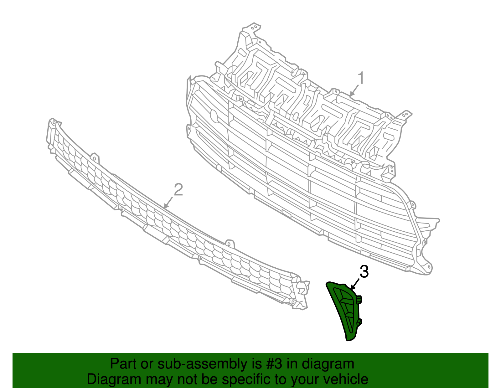 Outer Grille - Kia (86563-B2800)