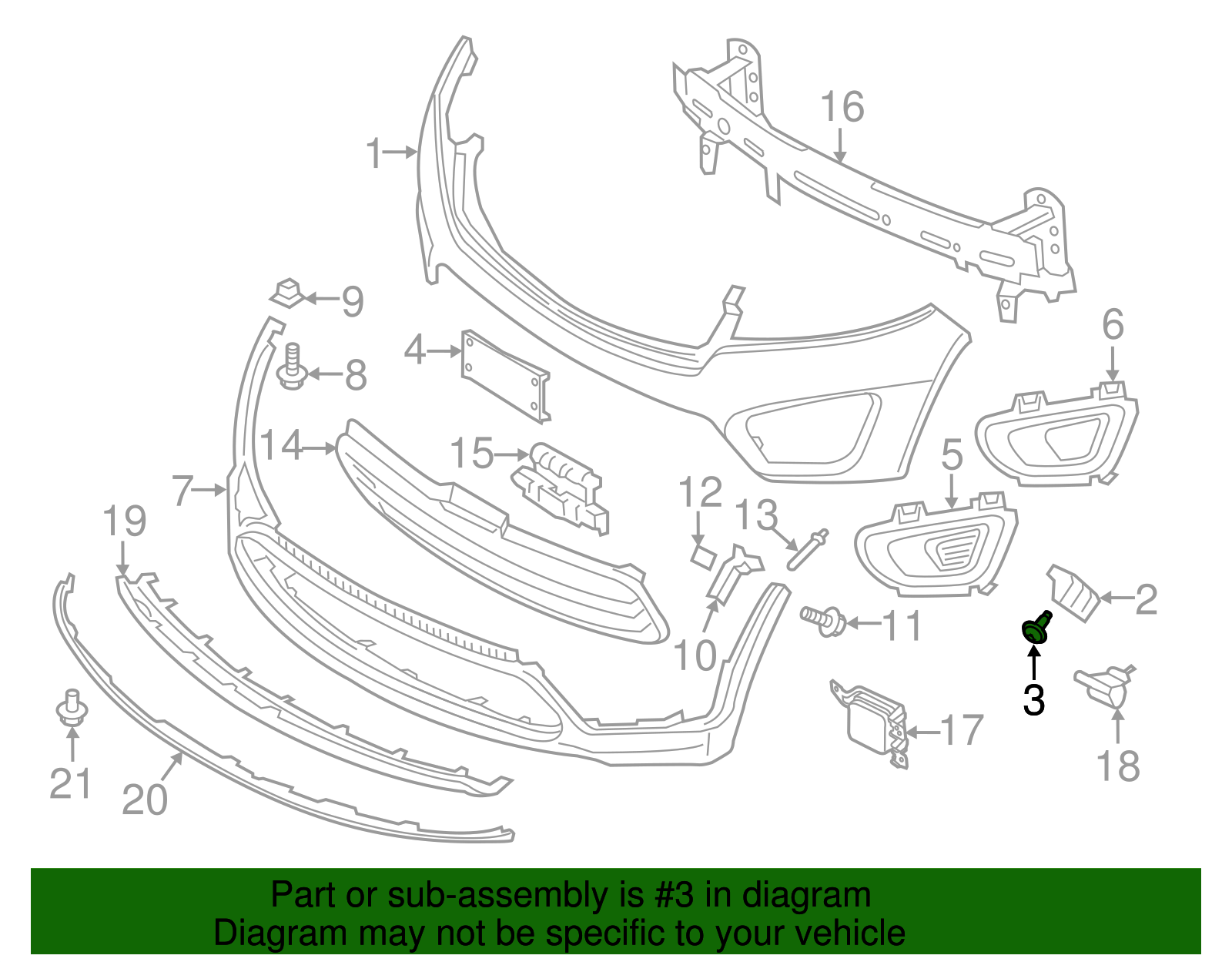 Front Bracket Screw - Kia (12493-04167E)