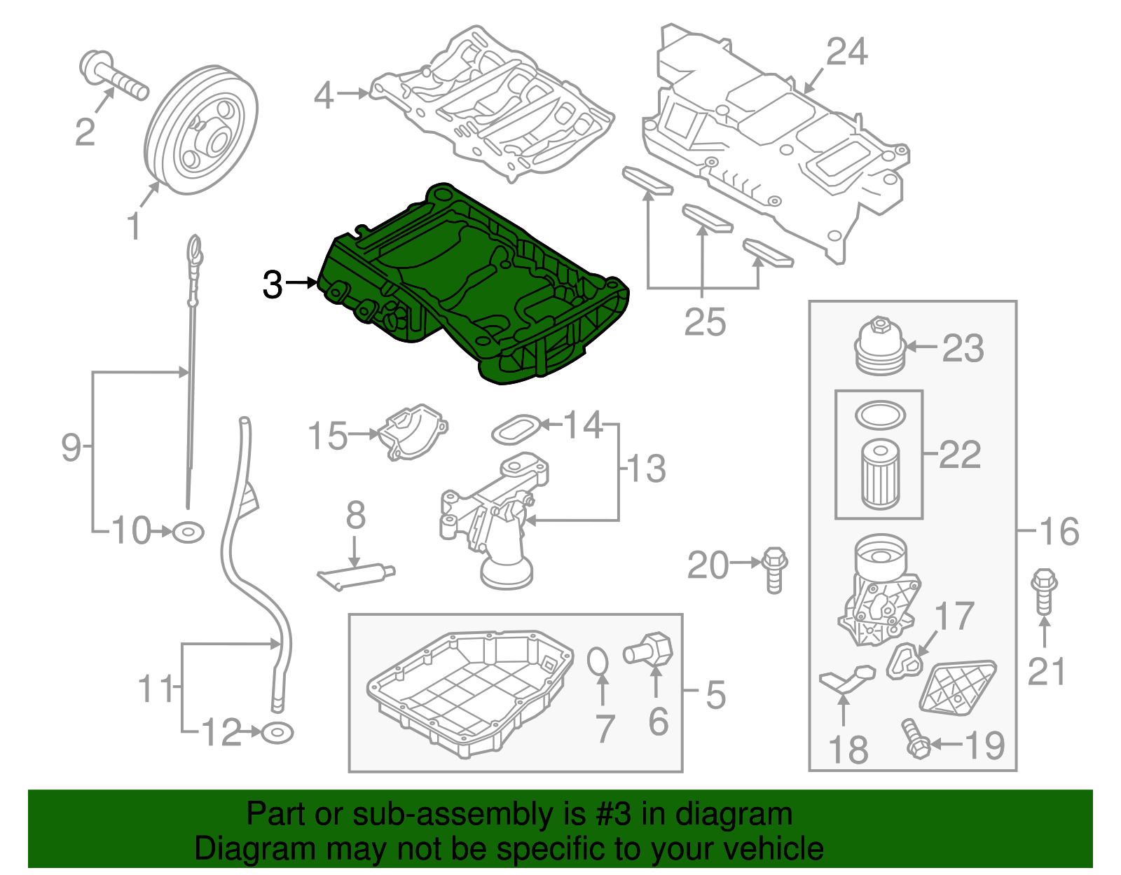 Oil Pan - Kia (21520-3C153)
