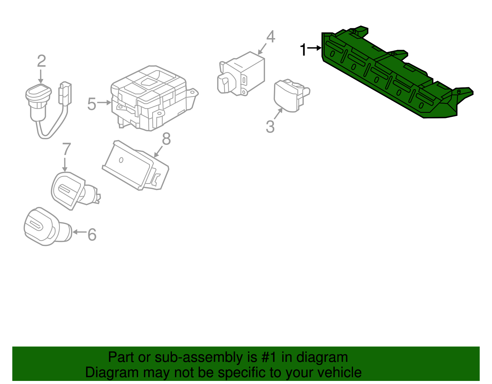 Switch Assembly - Kia (93300-C6120WK)