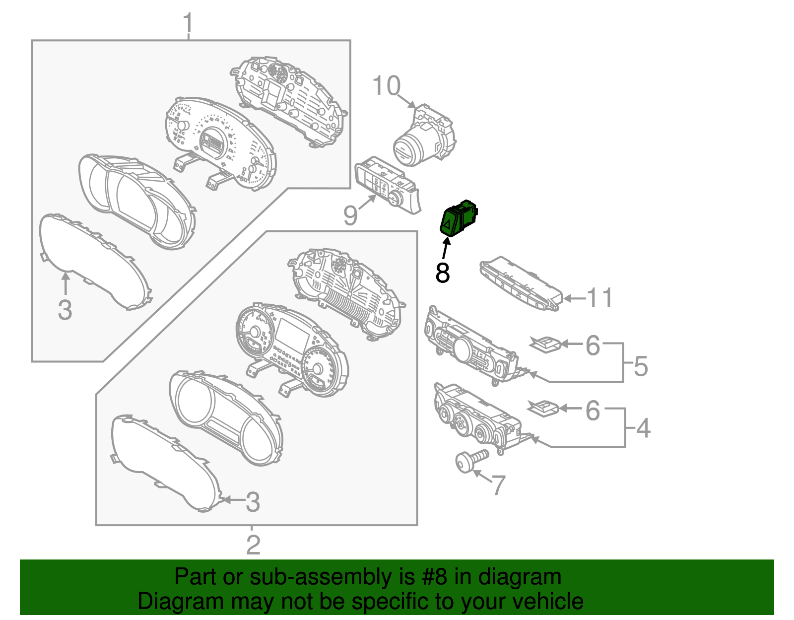 Hazard Switch - Kia (93790-B2000CA)