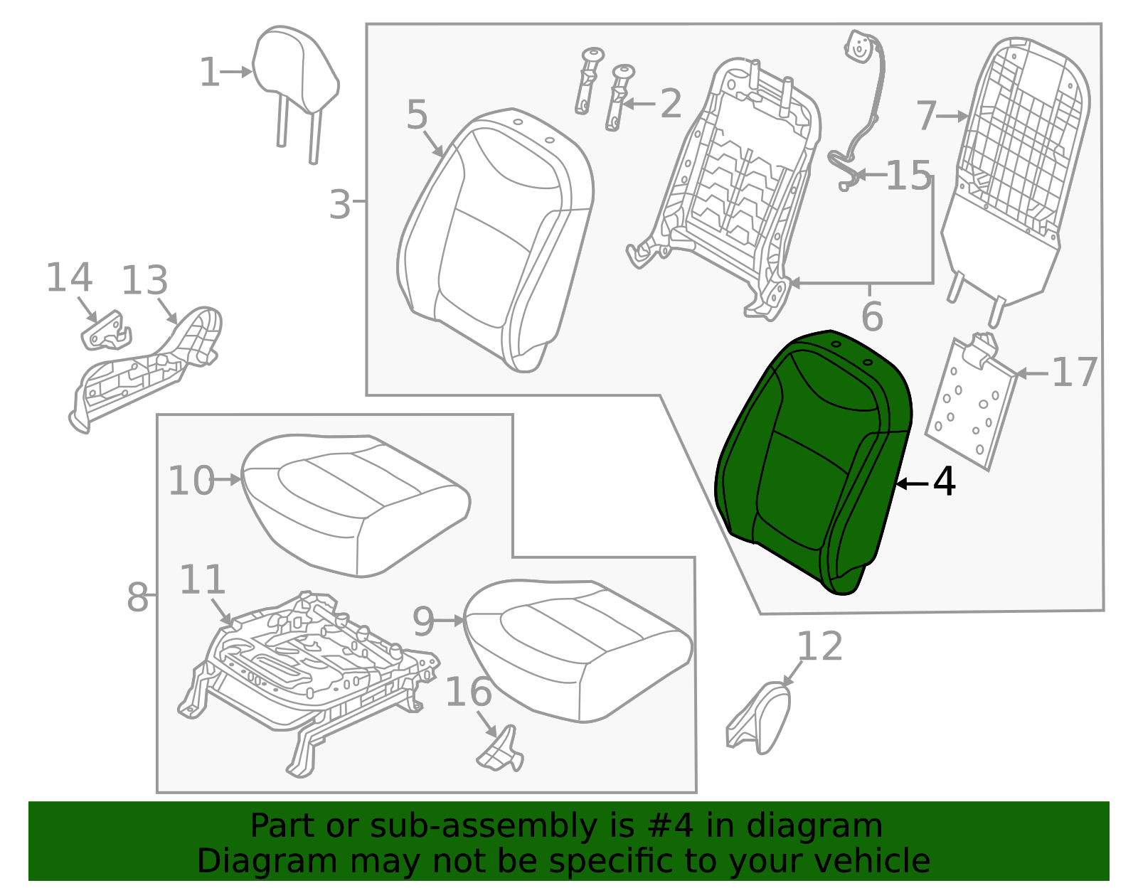 Seat Back Pad - Kia (88450-B2020)