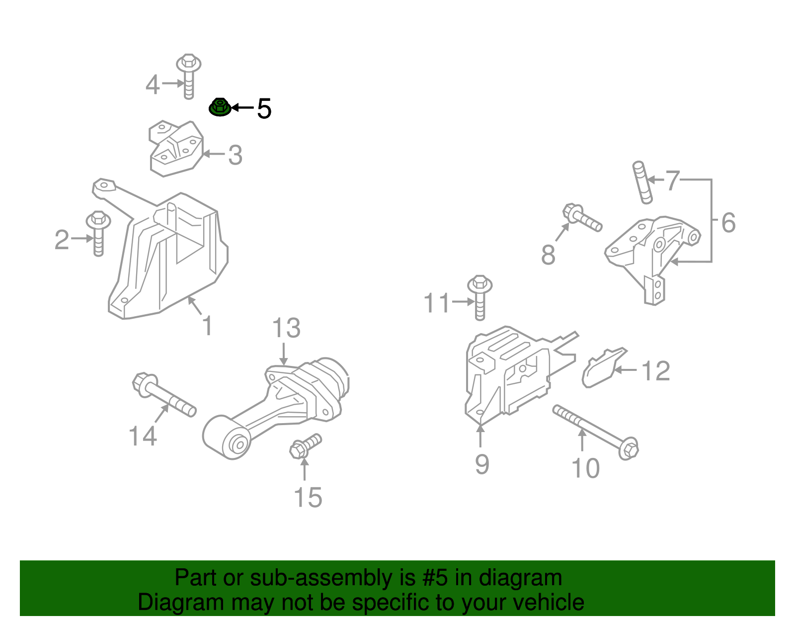 Side Mount Bracket Nut - Kia (13387 12007K)