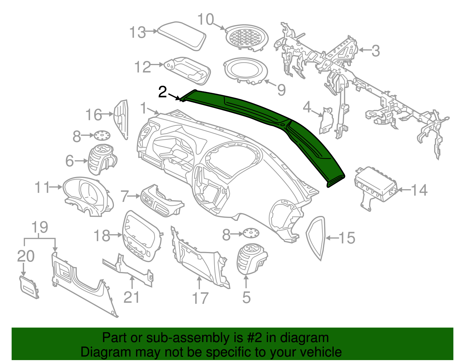 Defroster Panel - Kia (84810-B2000EQ)