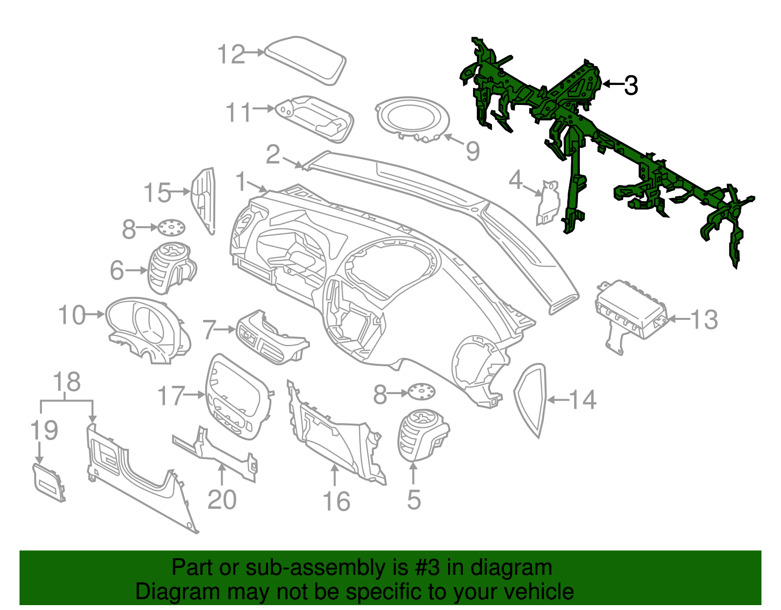 Reinforced Beam - Kia (84410-B2010)