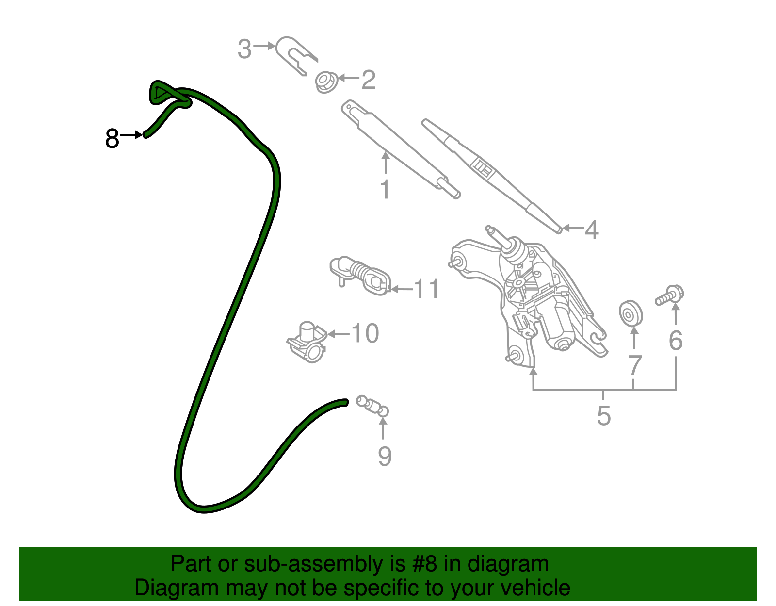 Washer Hose - Kia (9J700-31047)