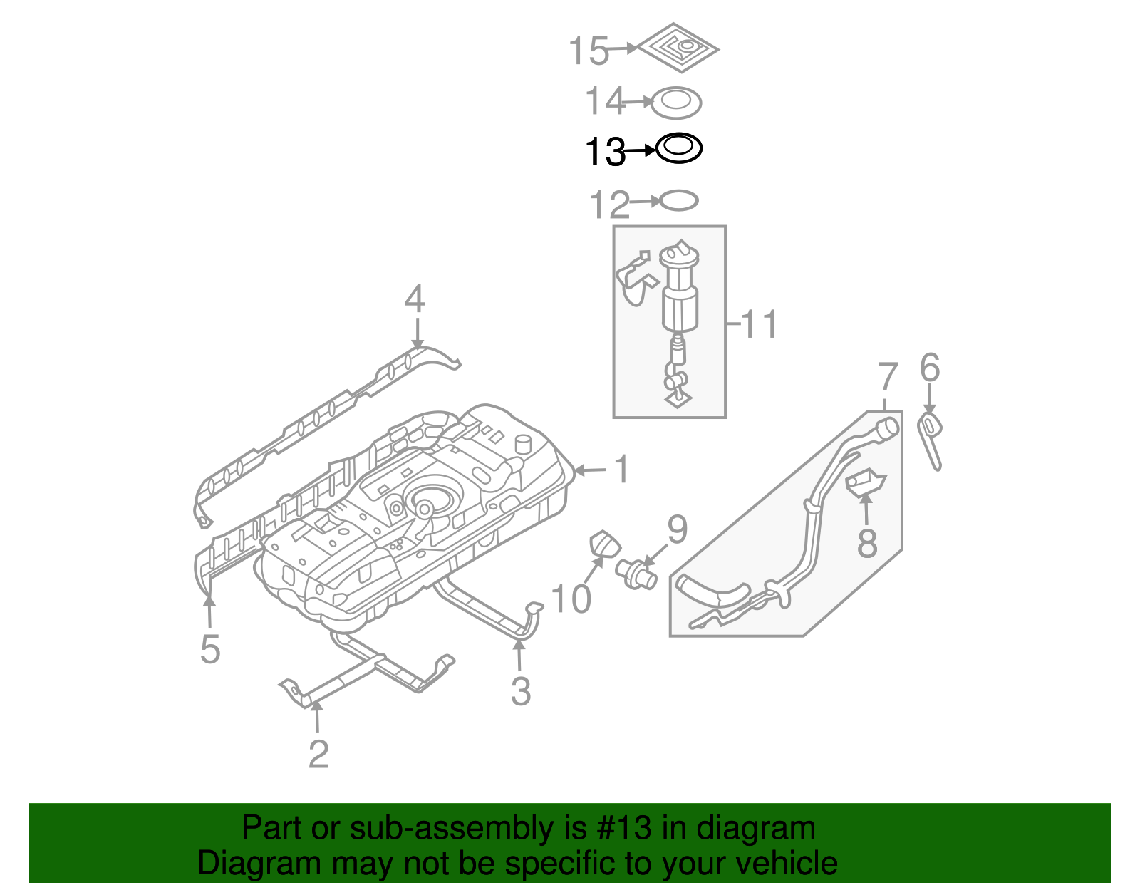 Fuel Pump Assembly Lock Ring - Kia (31158-FD550)