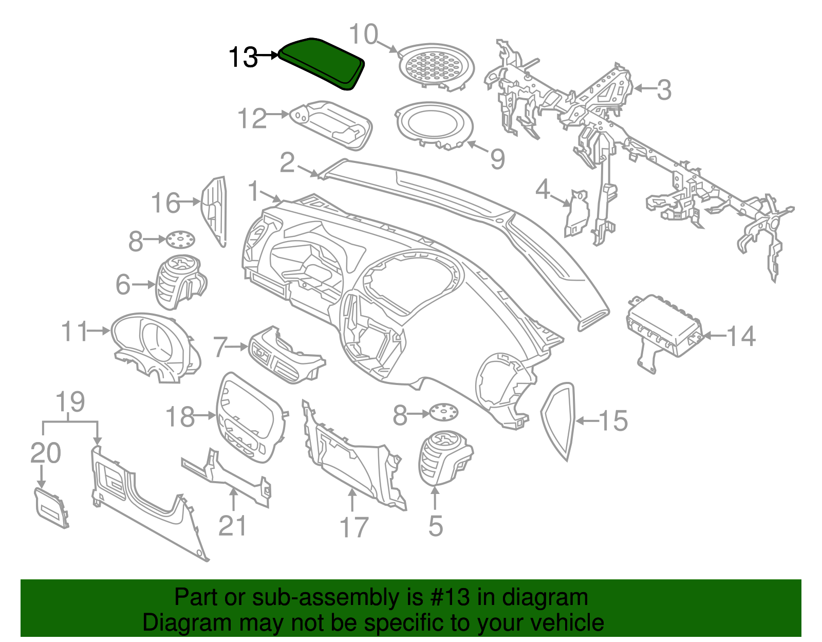 Cluster Lid - Kia (84835-B2000EQ)