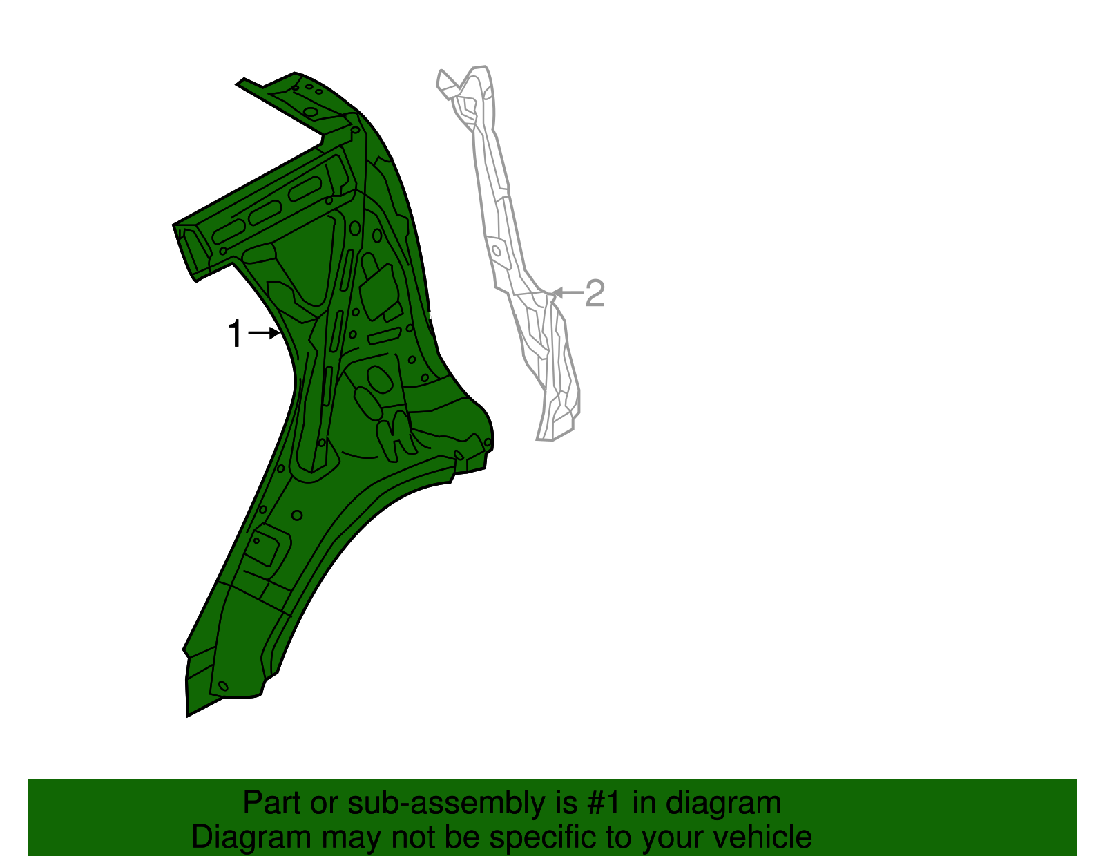 Inner Quarter Panel - Kia (71602-B2601)
