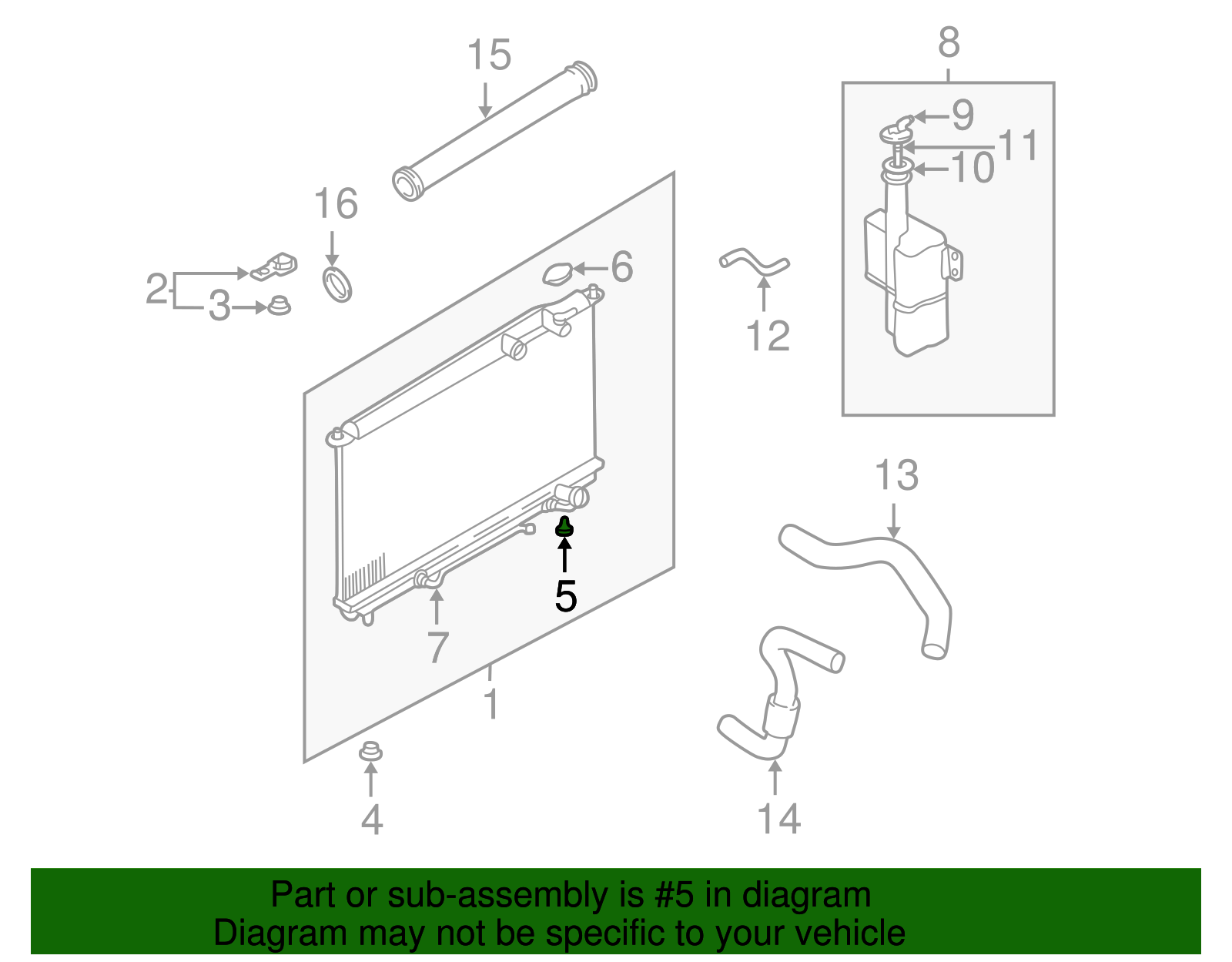 Radiator Assembly Drain Plug - Kia (25318-38000)