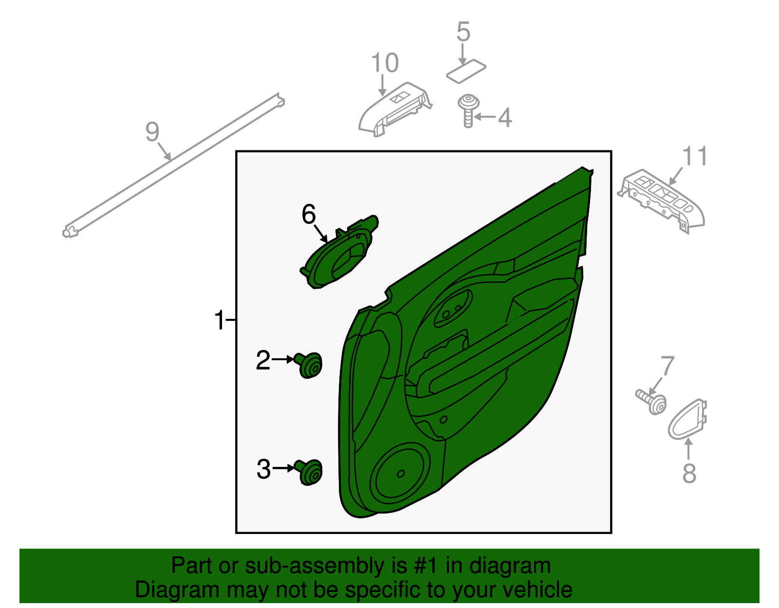 Door Trim Panel - Kia (82308-B2700DT2)