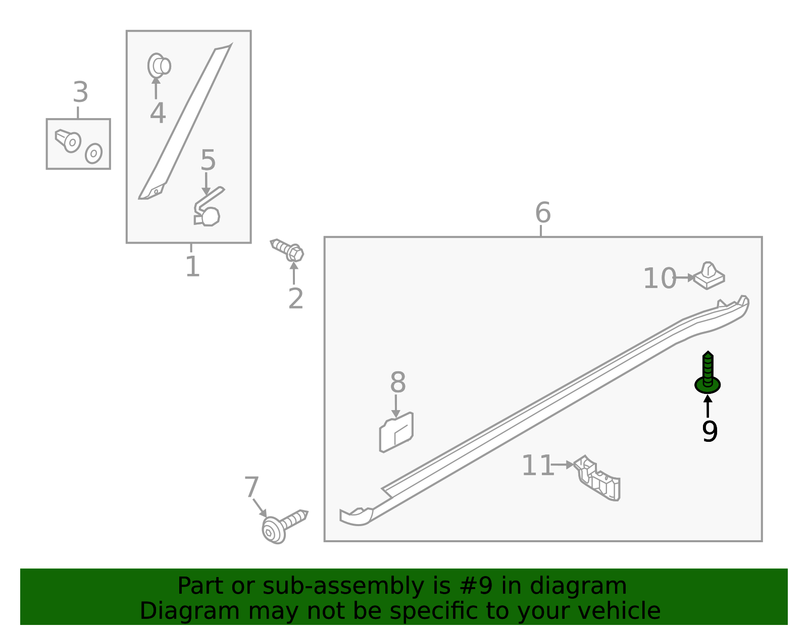 Rocker Molding Retainer Screw - Kia (12493-04167B)