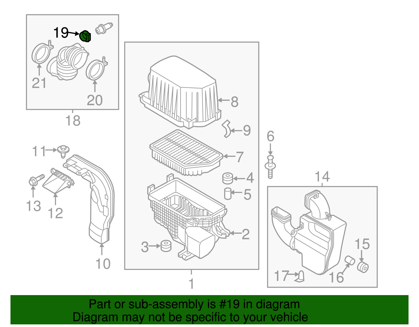 Inlet Hose Clamp - Kia (14711-76006B)