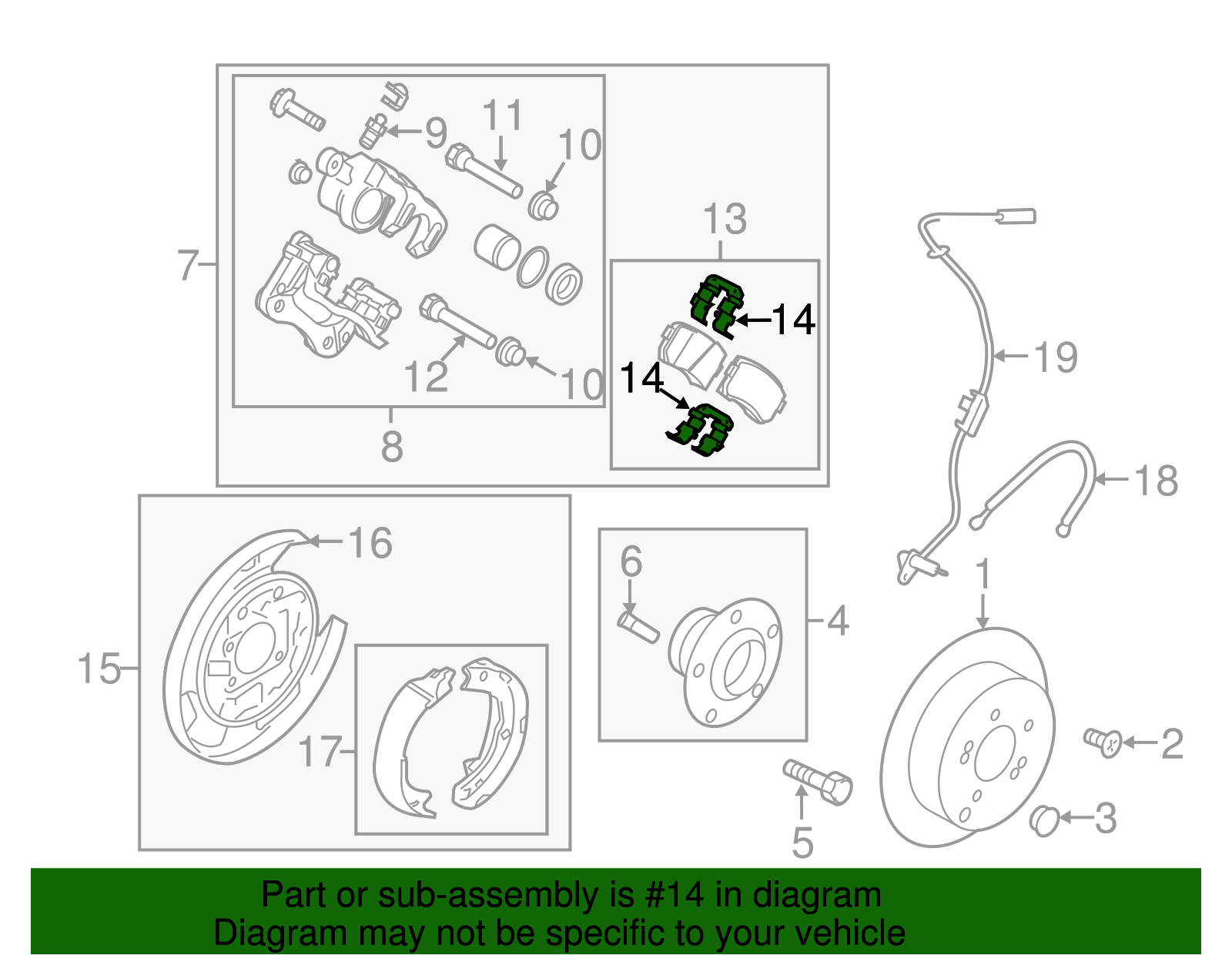 Disc Brake Anti-Rattle Clip - Kia (58244-3Q100)