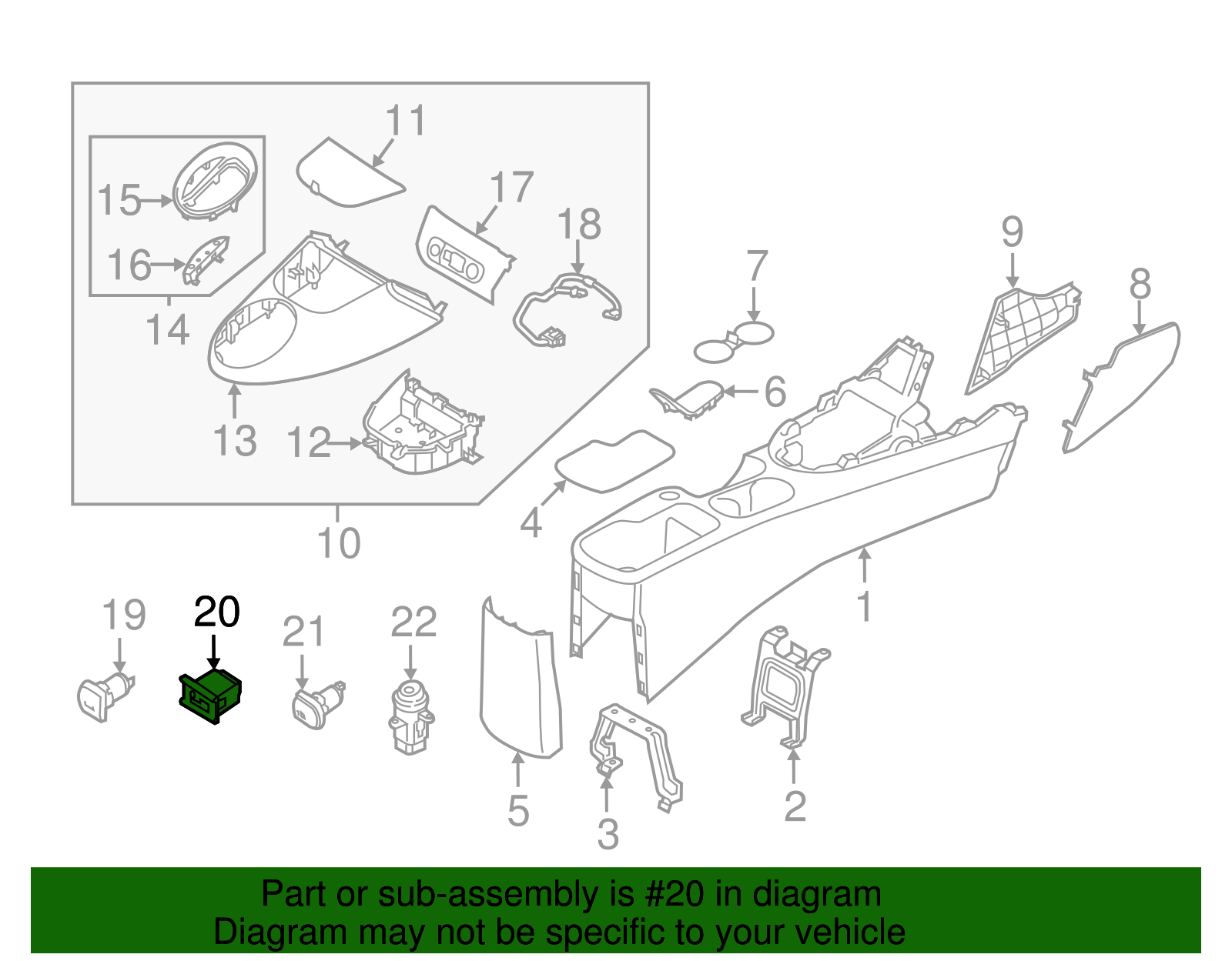 Auxiliary Jack - Kia (96120-B2000CA)