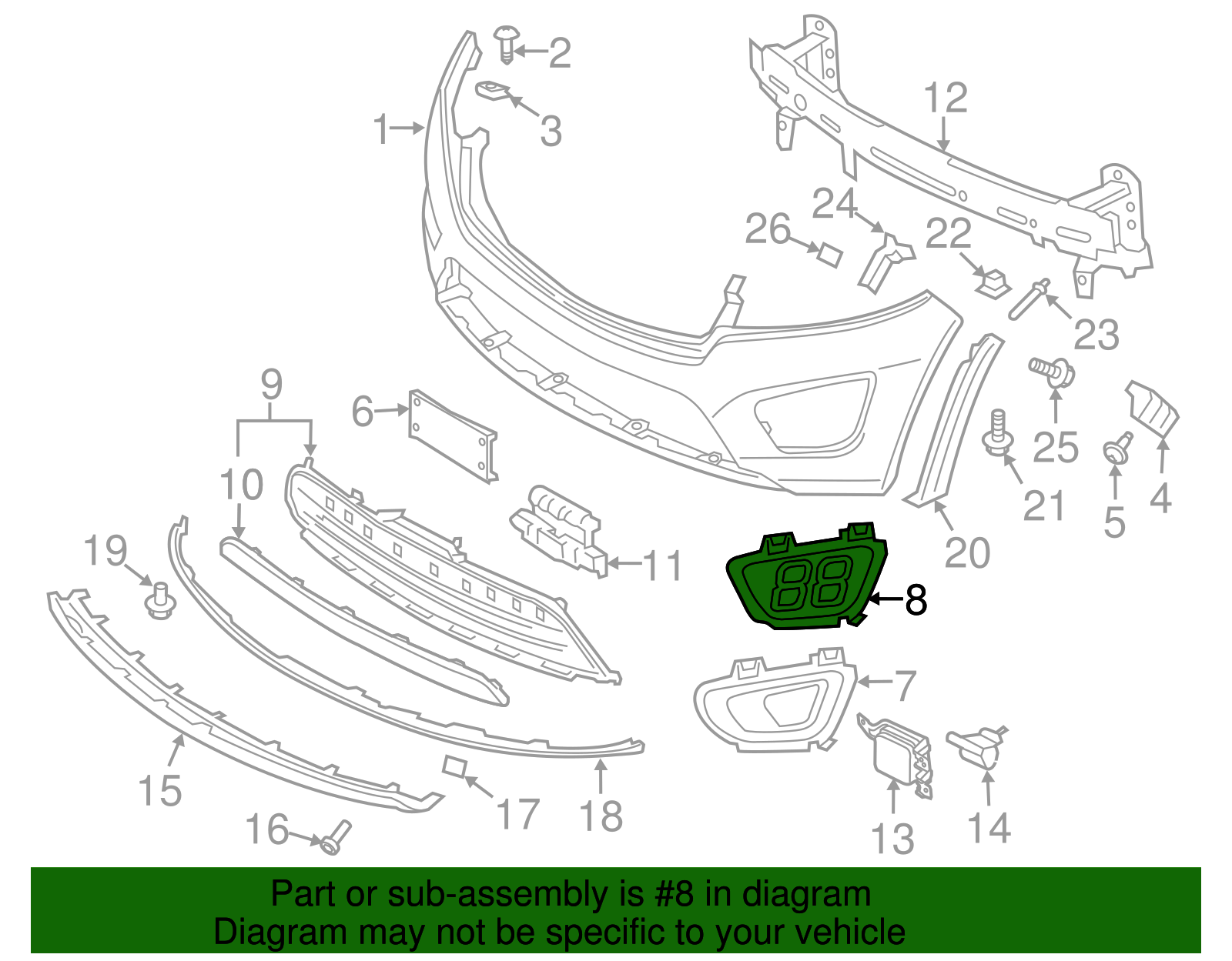Fog Lamp Bezel - Kia (86526-C6210)