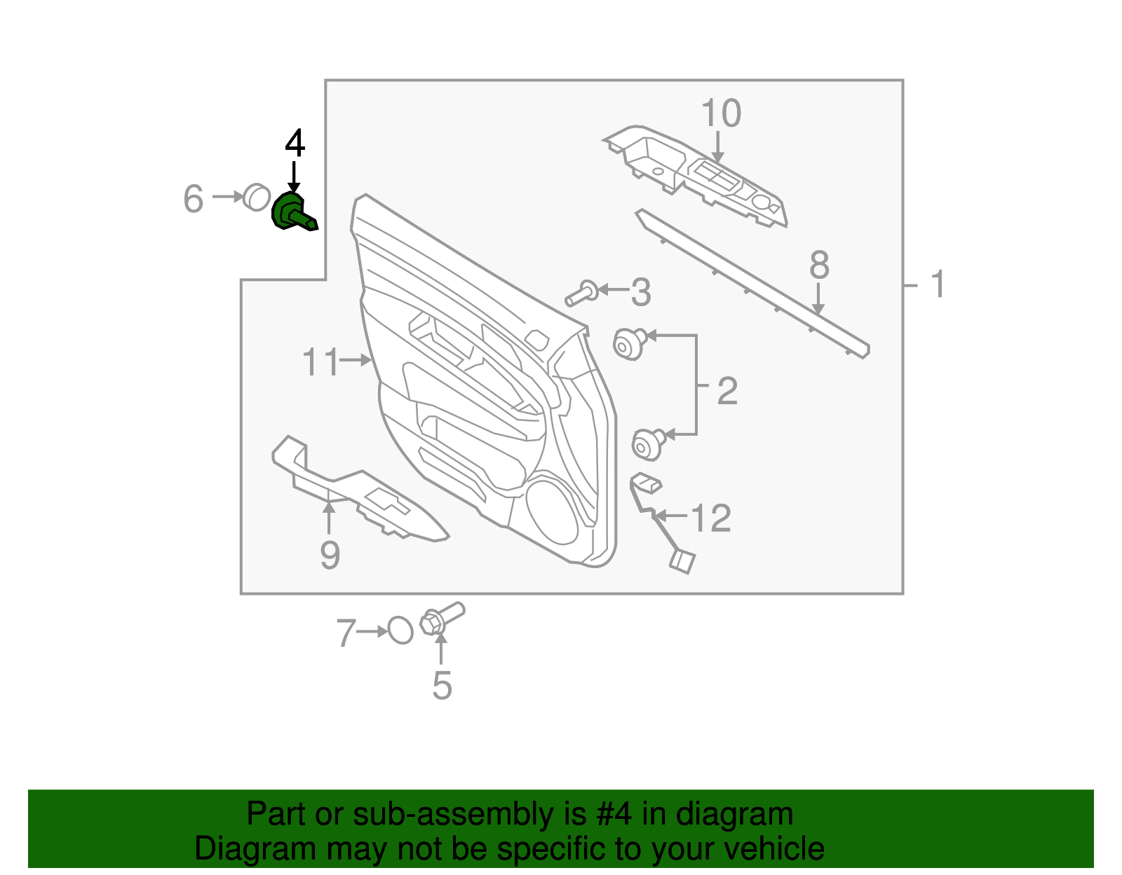 Door Trim Panel Grommet - Kia (82313-2D000NL)