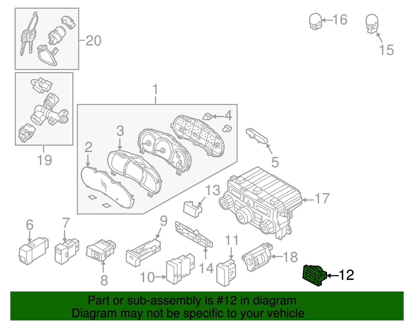 Temp Sensor - Kia (93705-4D000VA)