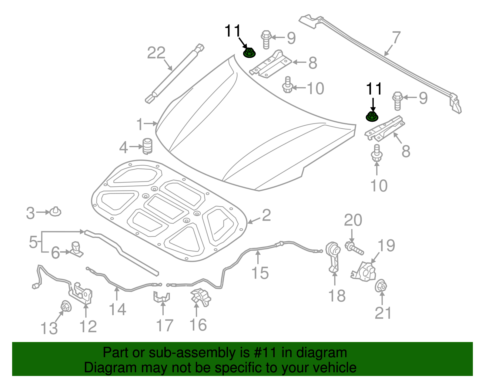 Instrument Panel Air Bag Nut - Kia (13395 06001)