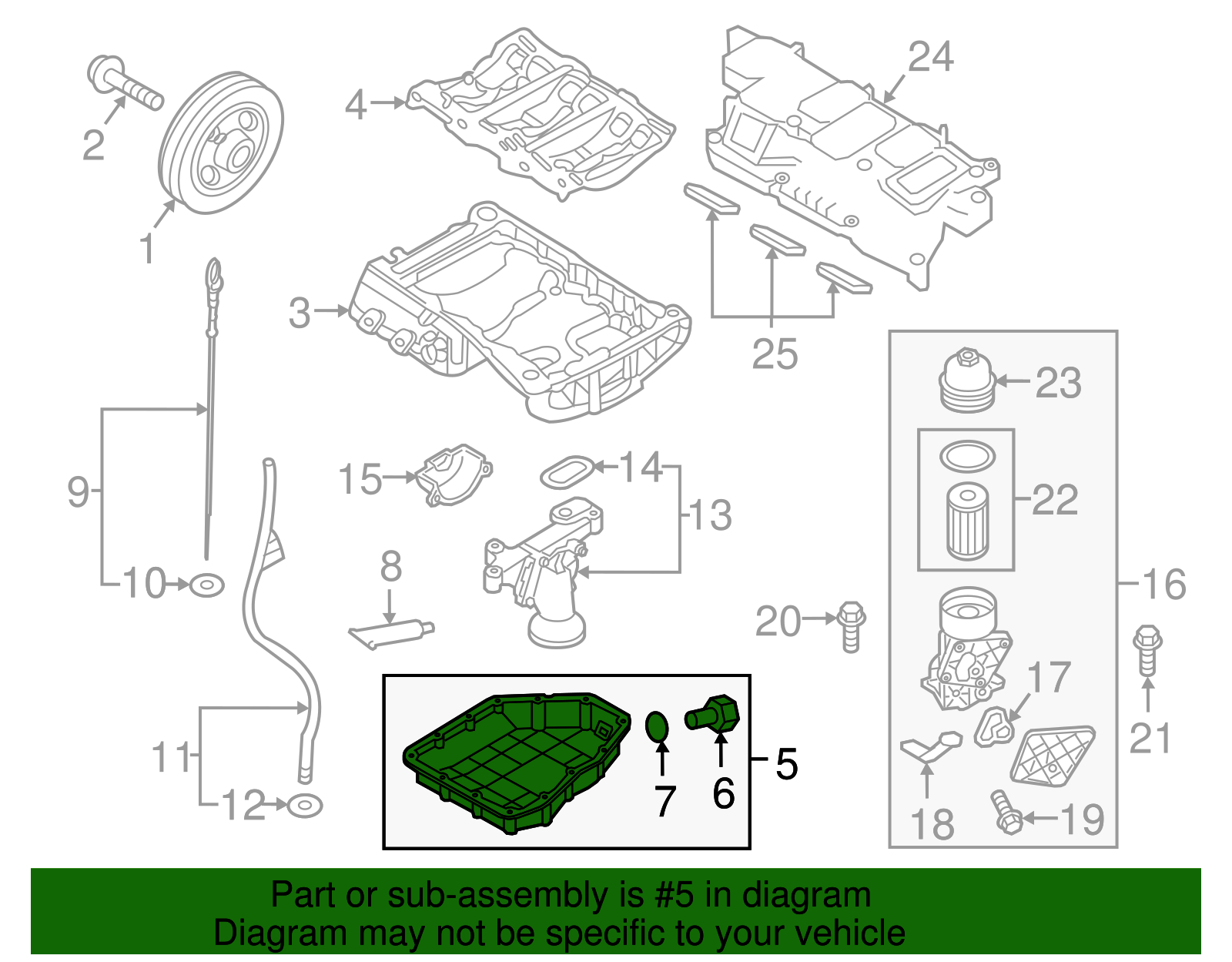 Oil Pan - Kia (21510 3C201)